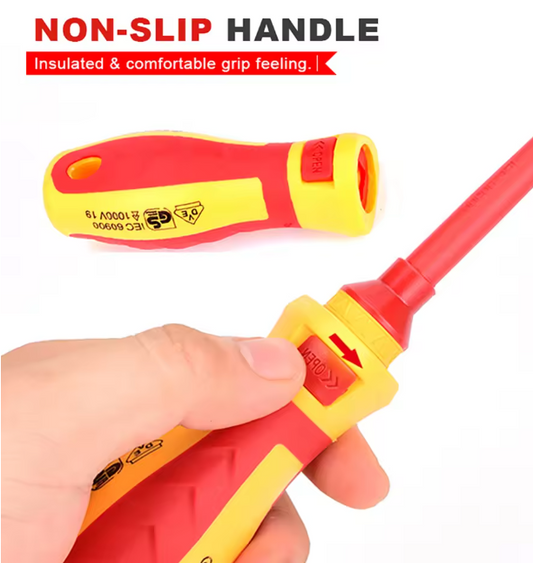 Homemade Repair Tools Kit 13pcs  Changeable Insulated Screwdrivers Set with Magnetic Slotted Phillips Pozidriv Torx Bits